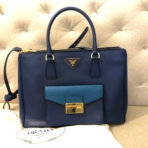 Prada Saffiano Leather with front pocket